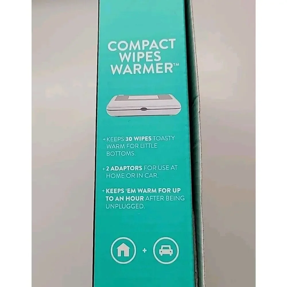 Prince Lionheart Compact Travel Anti-Microbial Wipes Warmer w/2 Adapters Green